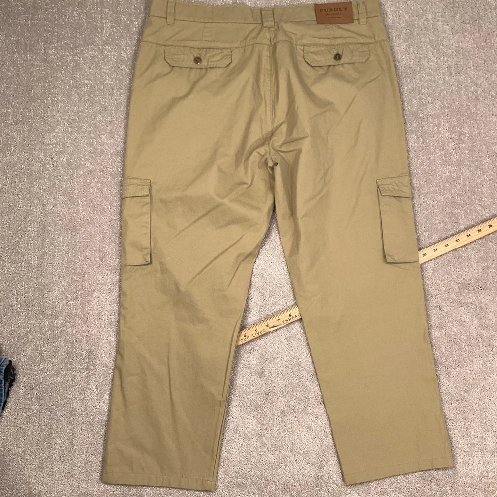 Purdey London Cargo Pants Mens 42 Khaki Tan Cotton Gun & Rifle Maker‎